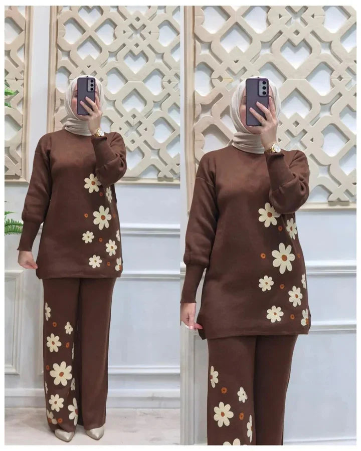 Winter Side Flower printed Set