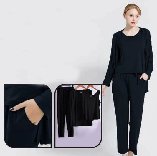 THREE PIECE NIGHT WEAR SET