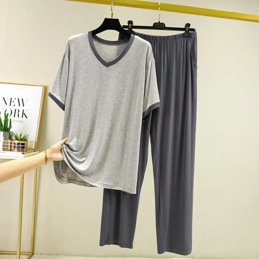 GRAY RIB LOUNGEWEAR FOR WOMEN